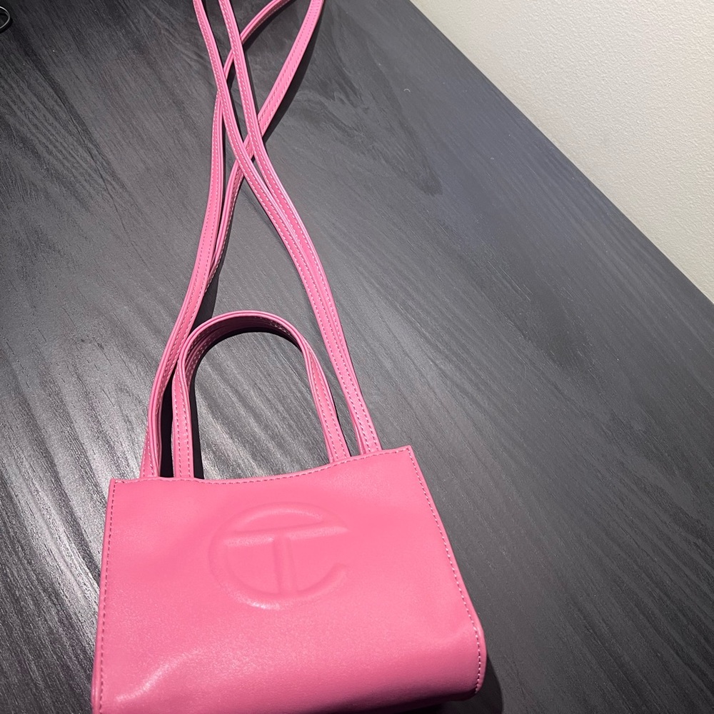 Telfar Small Pink Crossbody Bag